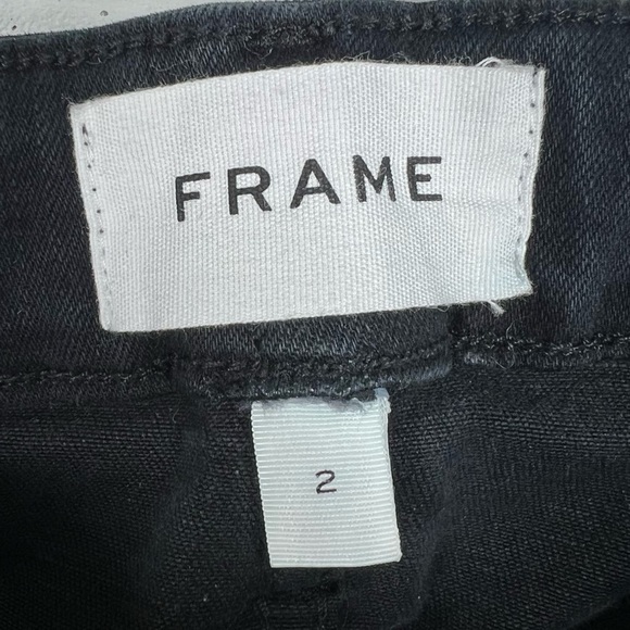 FRAME Le One Skinny Black Stretch Skinny Jeans Size 2 - Picture 2 of 7